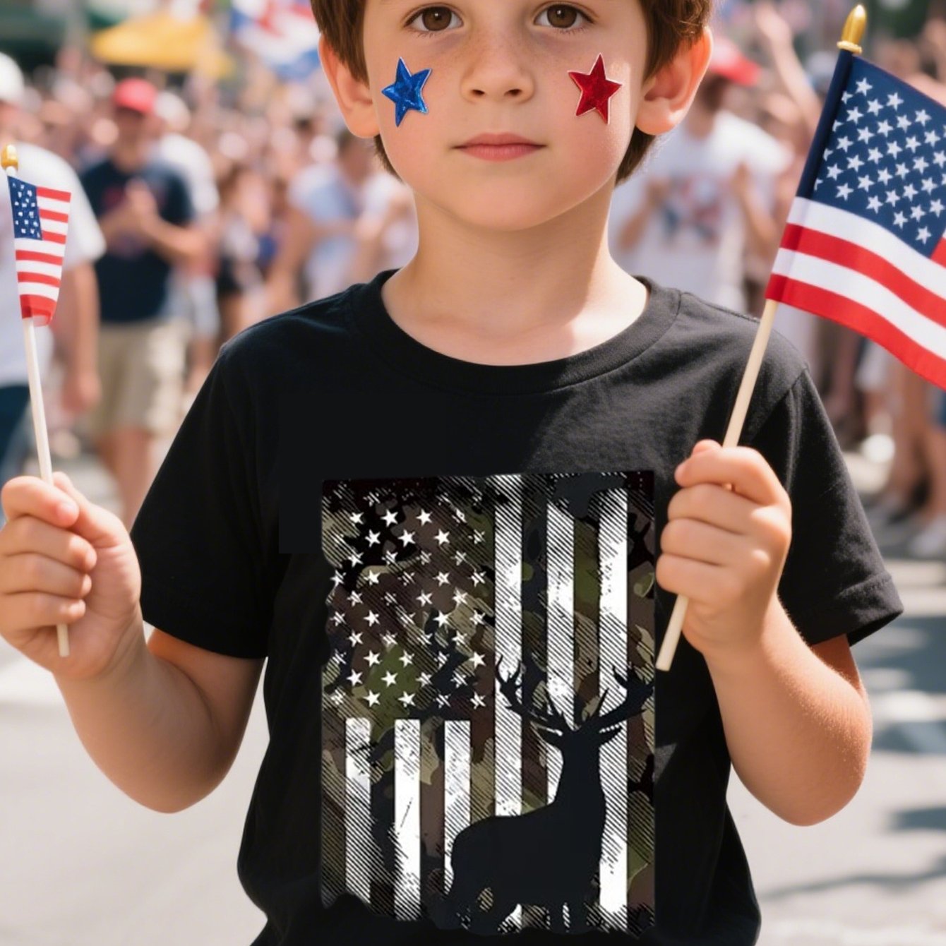 1pc T-Shirt with a Patriotic Day Graphic, Suitable for Celebrating July 4Th, Independence Day, Patriotic Day, Fireworks Day, for Both Boys And Girls