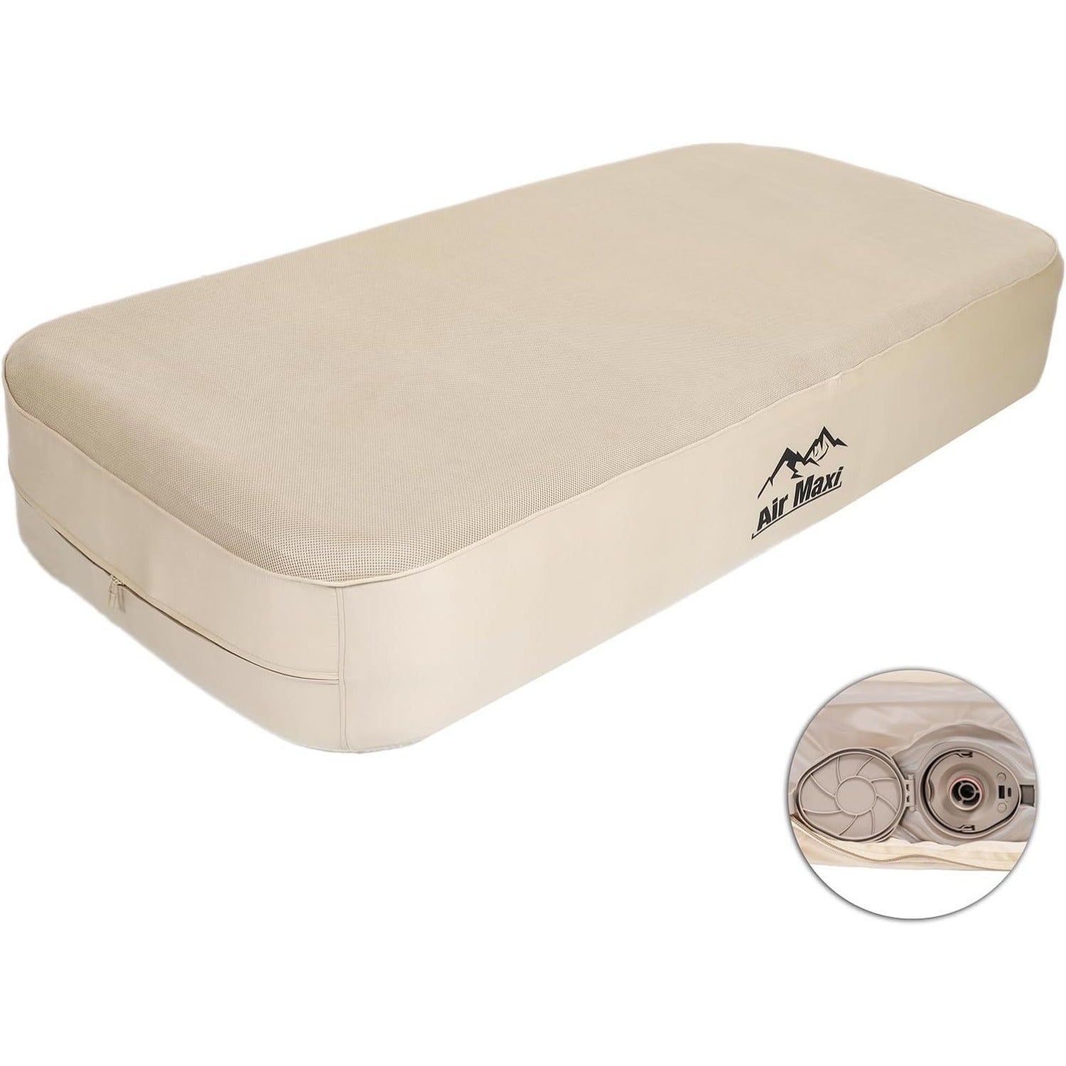 Air Bed with Built-in Pump, Self-Inflating Air Mattress with Air Pump, Double Layers Comfortable Blow Up Mattress, Inflatable Bed for Guests, Camping, Travel Removable Washing