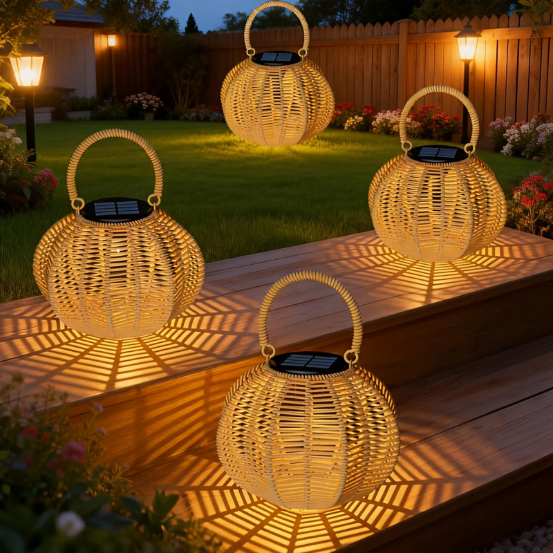 Solar-powered Outdoor Hanging Lantern | Large Solar Lantern, Design, Built-in Light Bulb, Bright Illumination, Suitable For Gardens, Patios, Courtyards, And Tabletop Decoration