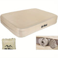 Air Bed with Built-in Pump, Self-Inflating Air Mattress with Air Pump, Double Layers Comfortable Blow Up Mattress, Inflatable Bed for Guests, Camping, Travel Removable Washing