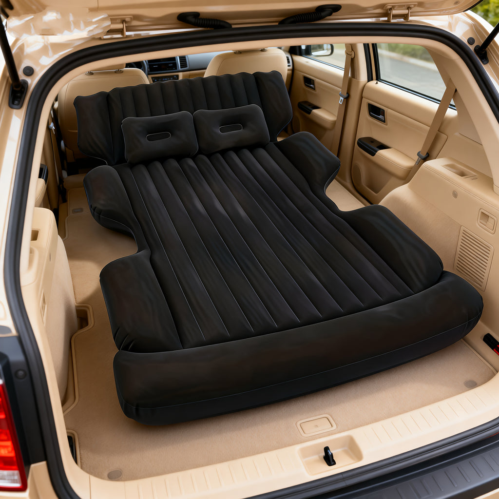 Comfortable Thickened Gray\u002FBlack Car Inflatable Mattress, Car Additions, Inflatable Car Bed for Truck And SUV Trunk, Foldable And Portable Skin-Friendly Back Seat Mattress, Camping Gear And Equipment