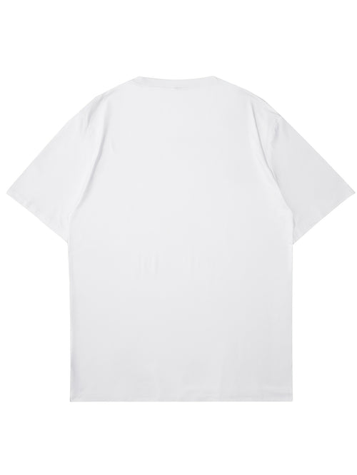 1pc white pure cotton round neck short sleeve T-shirt suitable for both boys and girls, perfect for casual outings.Girls'short sleeve T-shirt-100% pure cotton breathable summer top, machine washable, comfortable and convenient fabric.